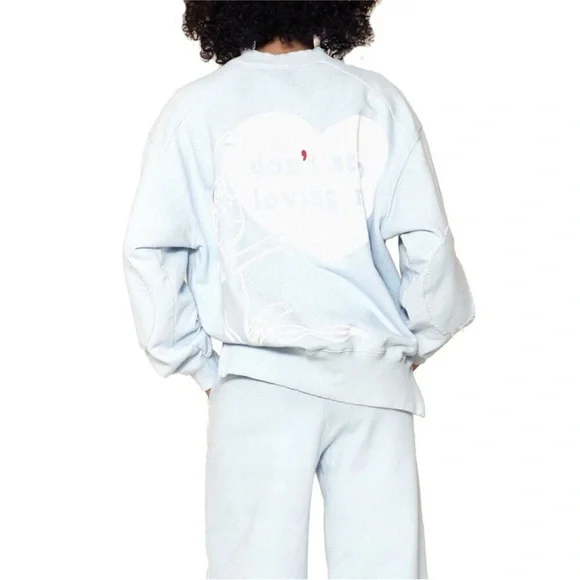 Boys Lie Light Blue Graphic Crewneck Sweater - Picture 3 of 8
